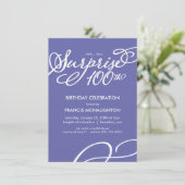Simple, Elegant Surprise Invitation 100e anniversa (Debout devant)