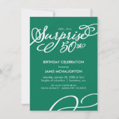 Simple, Elegant Surprise Invitation 50e anniversai (Devant)