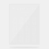 Simple élégant tableau de sièges de mariage clair (Recto)