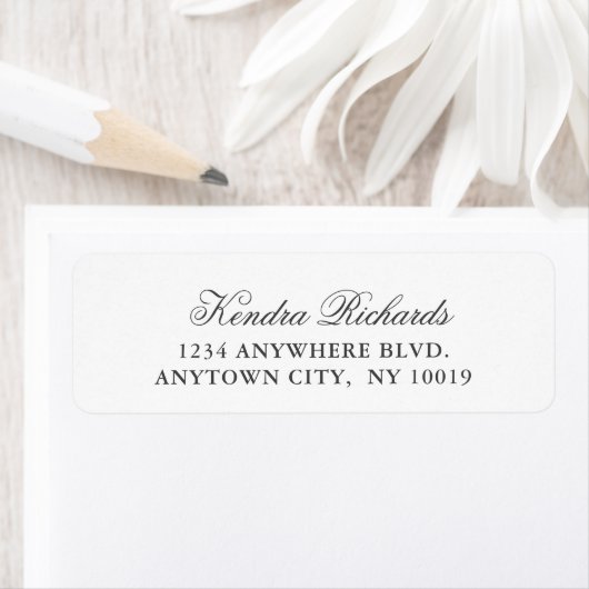Simple Elegant Text Name and Address Etiket (Insitu)