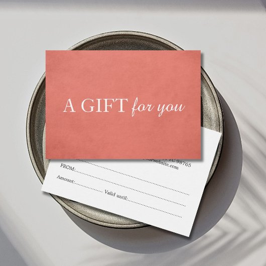 Simple Elegant Texture Rose Beauté CadeauCertifica