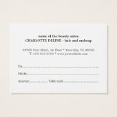 Simple Elegant Texture Rose Beauté CadeauCertifica (Dos)