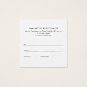 Simple Elegant Texture Rose Beauté CadeauCertifica (Dos)