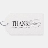 Simple Elegant Timeless Typography Wedding Favor Cadeaulabel (Achterkant Horizontaal)
