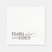 Simple Elegant Timeless Typography Wedding Servet (Voorkant)