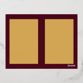 Simple Elegant Touche Bourgogne de Foil Invitation (Verso)