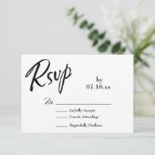 Simple, Élégant, Typographie RSVP Noir & Blanc (Debout devant)