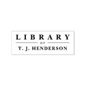 Simple Elegant Typography Custom Name Library Book Rubberstempel (Afrduk)