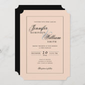 Simple Elegant Weddenschap Blush Script Kaart (Voorkant / Achterkant)