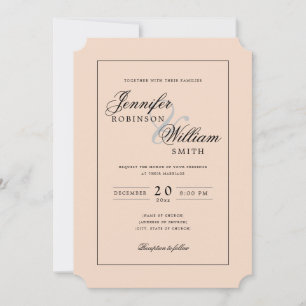 Simple Elegant Weddenschap Blush Script Kaart