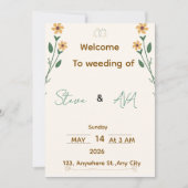 Simple Elegant Wedding Invitation (Devant)
