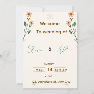 Simple Elegant Wedding Invitation