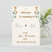 Simple Elegant Wedding Invitation (Debout devant)