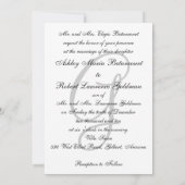 SImple Elegant Wedding Invitations Kaart (Achterkant)