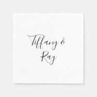 Simple Elegant Wedding Napkins