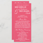 Simple Elegant Wedding Program Programma (Voorkant / Achterkant)