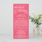 Simple Elegant Wedding Program Programma (Staand voorkant)