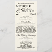 Simple Elegant Wedding Program Programma (Voorkant)