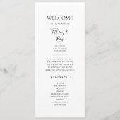 Simple Elegant Wedding Program Programma (Voorkant)