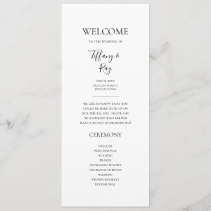 Simple Elegant Wedding Program Programma