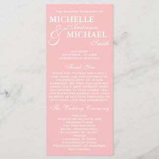 Simple Elegant Wedding Program Programma