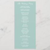 Simple Elegant Wedding Program Programma (Achterkant)