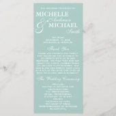 Simple Elegant Wedding Program Programma (Voorkant)