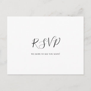 Simple Elegant Wedding RSVP Briefkaart