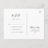 Simple Elegant Wedding RSVP Briefkaart (Achterkant)