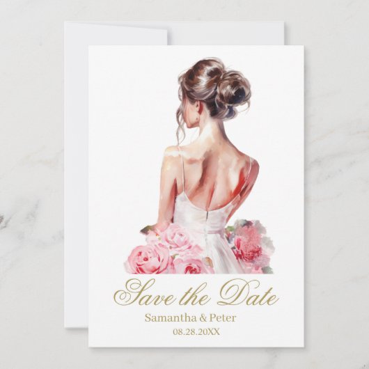  Simple Elegant Wedding Save The Date (Devant)