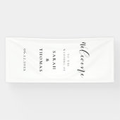 Simple elegant Welcome to our wedding Spandoek (Horizontaal)