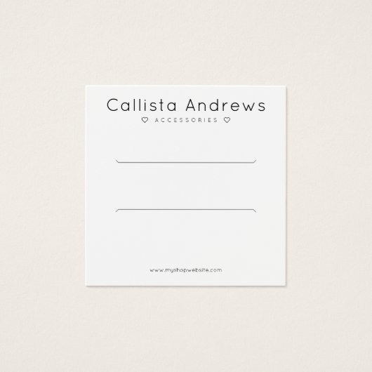 Simple Elegant White Black Heart Hair Clip Display (Devant)