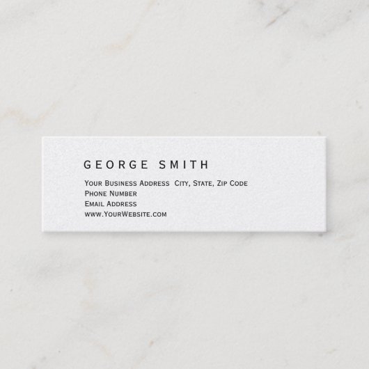 Simple élégante Carte de visite à la mode (Devant)