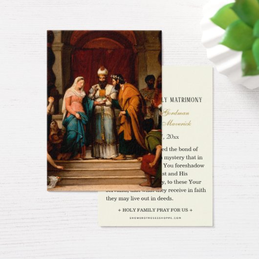 Simple Elégante Carte Sainte Mariage catholique (Bureau)