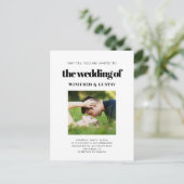 Simple, élégante et chic invitation photo mariage (Debout devant)