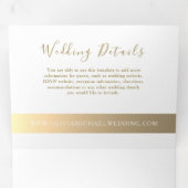 Simple Elégante Mariage Tri-Fold Invitation (Intérieur en premier)