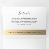 Simple Elégante Mariage Tri-Fold Invitation (Intérieur en premier)
