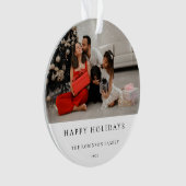 Simple élégante photo de famille de Noël (devant)