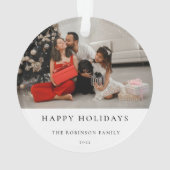 Simple élégante photo de famille de Noël (dos)