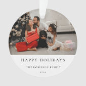 Simple élégante photo de famille de Noël (devant)