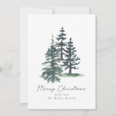 Simple élégante sapin de Noël Carte de vacances (Devant)