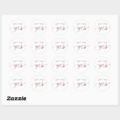 Simple Elle A Dit Oui Sticker Fiançailles (Feuille)