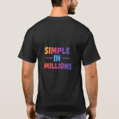 Simple En Millions De T-Shirt Noir (Dos)