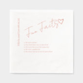 Simple Engagement Party Fun facts Name Wedding  (Recto)