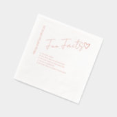 Simple Engagement Party Fun facts Name Wedding  Folie Servetten (Links)