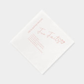 Simple Engagement Party Fun facts Name Wedding  Folie Servetten (Rechts)