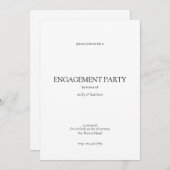 Simple Engagement Party Invitation Kaart (Voorkant / Achterkant)