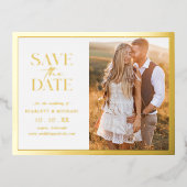Simple Enregistrer La Carte Postale Date Foil Invi (Recto)