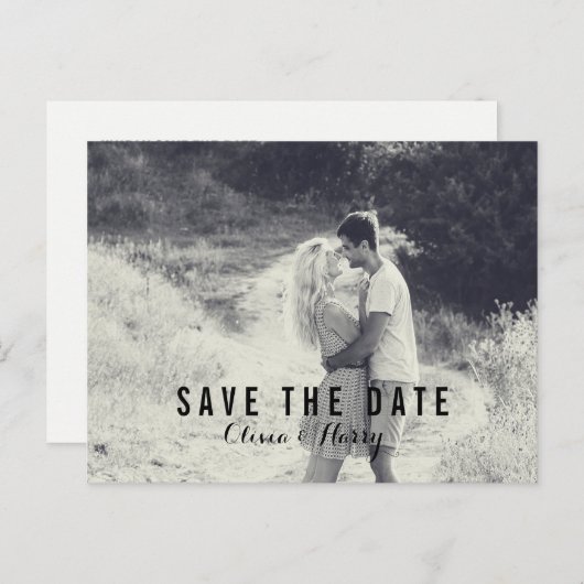 Simple Enregistrer La Carte Postale Date Photo (Devant / Derrière)