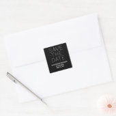 Simple Enregistrer les stickers Date, noir (Enveloppe)